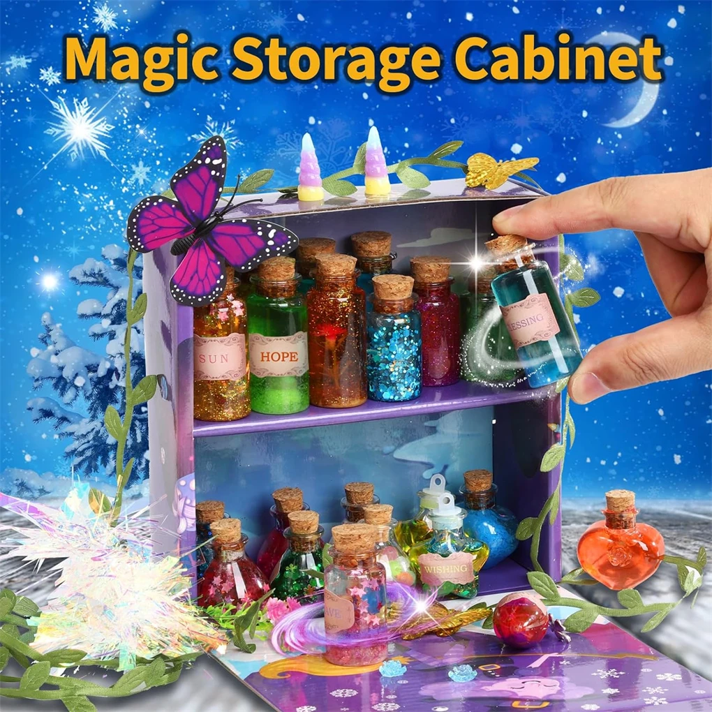 DIY Fairy Magical Potions Kit Horror Halloween Christmas Gifts Witches' Magical Color Changing Freezing Potions Art Craft Kit DIY Fairy Magical Potions Kit Horror Halloween Christmas Gifts Witches' Magical Color Changing Freezing Potions Art Craft Kit