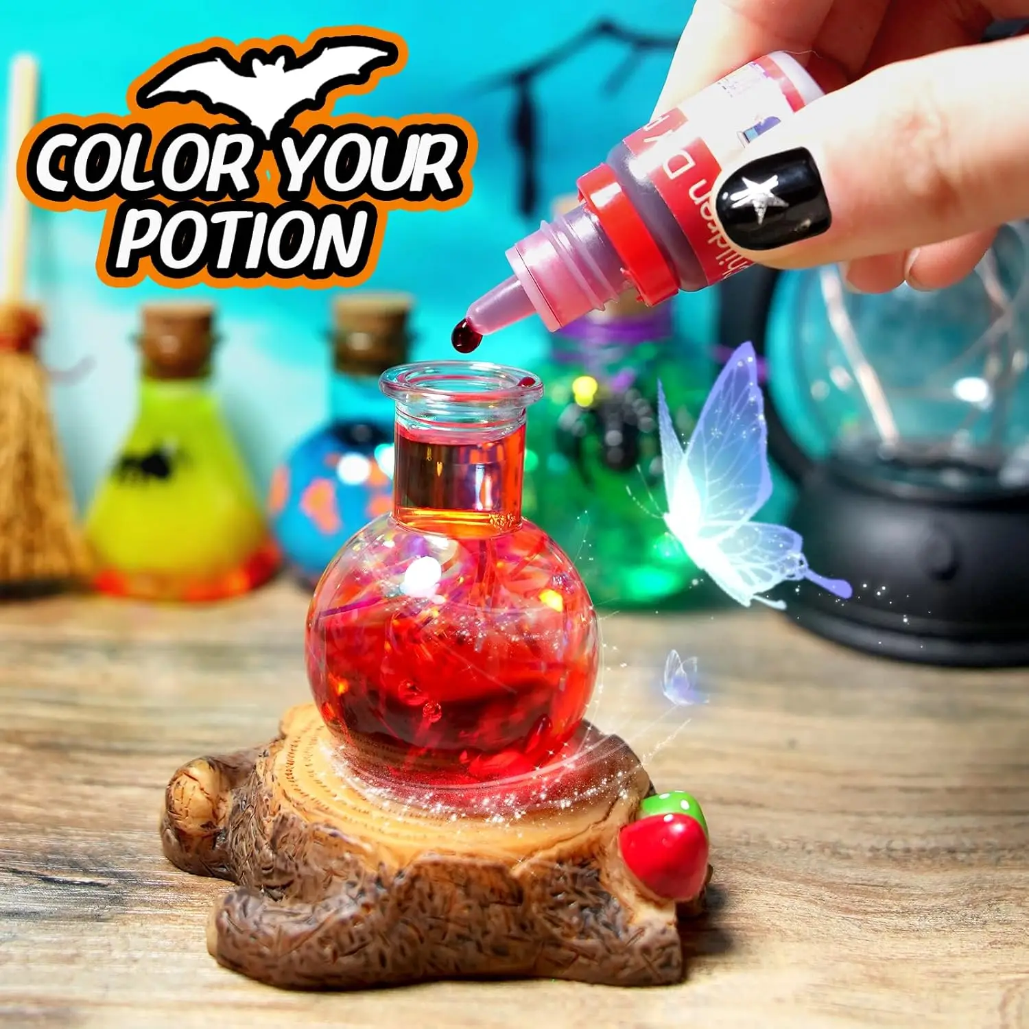 DIY Fairy Magical Potions Kit Horror Halloween Christmas Gifts Witches' Magical Color Changing Freezing Potions Art Craft Kit DIY Fairy Magical Potions Kit Horror Halloween Christmas Gifts Witches' Magical Color Changing Freezing Potions Art Craft Kit