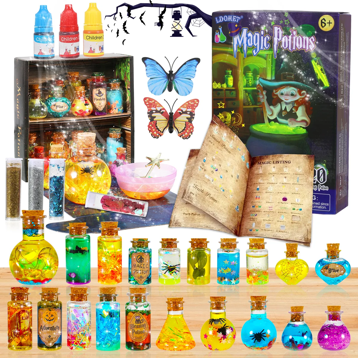 DIY Fairy Magical Potions Kit Horror Halloween Christmas Gifts Witches' Magical Color Changing Freezing Potions Art Craft Kit DIY Fairy Magical Potions Kit Horror Halloween Christmas Gifts Witches' Magical Color Changing Freezing Potions Art Craft Kit
