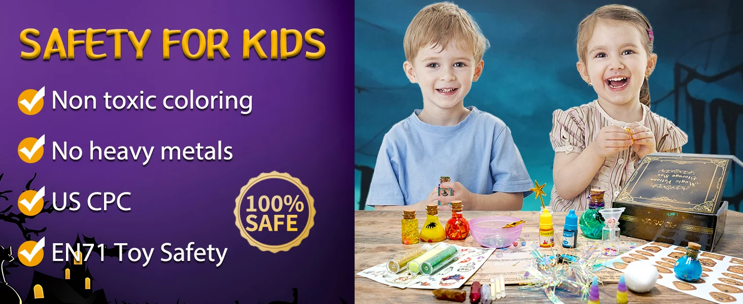 DIY Fairy Magical Potions Kit Horror Halloween Christmas Gifts Witches' Magical Color Changing Freezing Potions Art Craft Kit DIY Fairy Magical Potions Kit Horror Halloween Christmas Gifts Witches' Magical Color Changing Freezing Potions Art Craft Kit