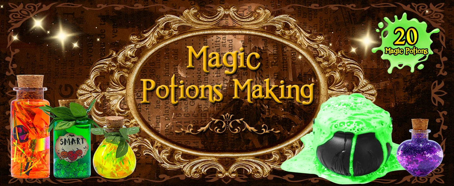 DIY Fairy Magical Potions Kit Horror Halloween Christmas Gifts Witches' Magical Color Changing Freezing Potions Art Craft Kit DIY Fairy Magical Potions Kit Horror Halloween Christmas Gifts Witches' Magical Color Changing Freezing Potions Art Craft Kit
