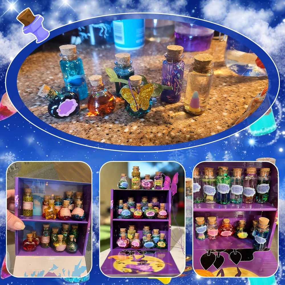 New 24pcs DIY Fairy Magic Potions Kit for Kids Christmas DIY Magical Potions DIY Handmade Toys for Halloween Decorations Toy