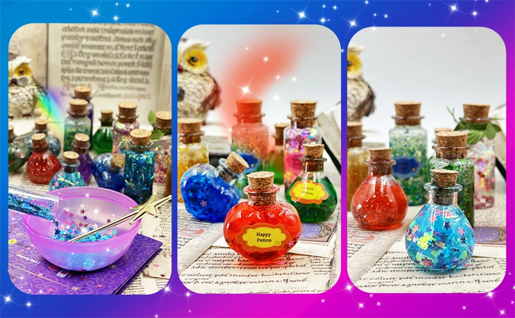 DIY Magical Potions DIY Handmade Toys Christmas Fairy Magic Potions Kit for Kids Halloween Decorations Toy 20/22 Bottles