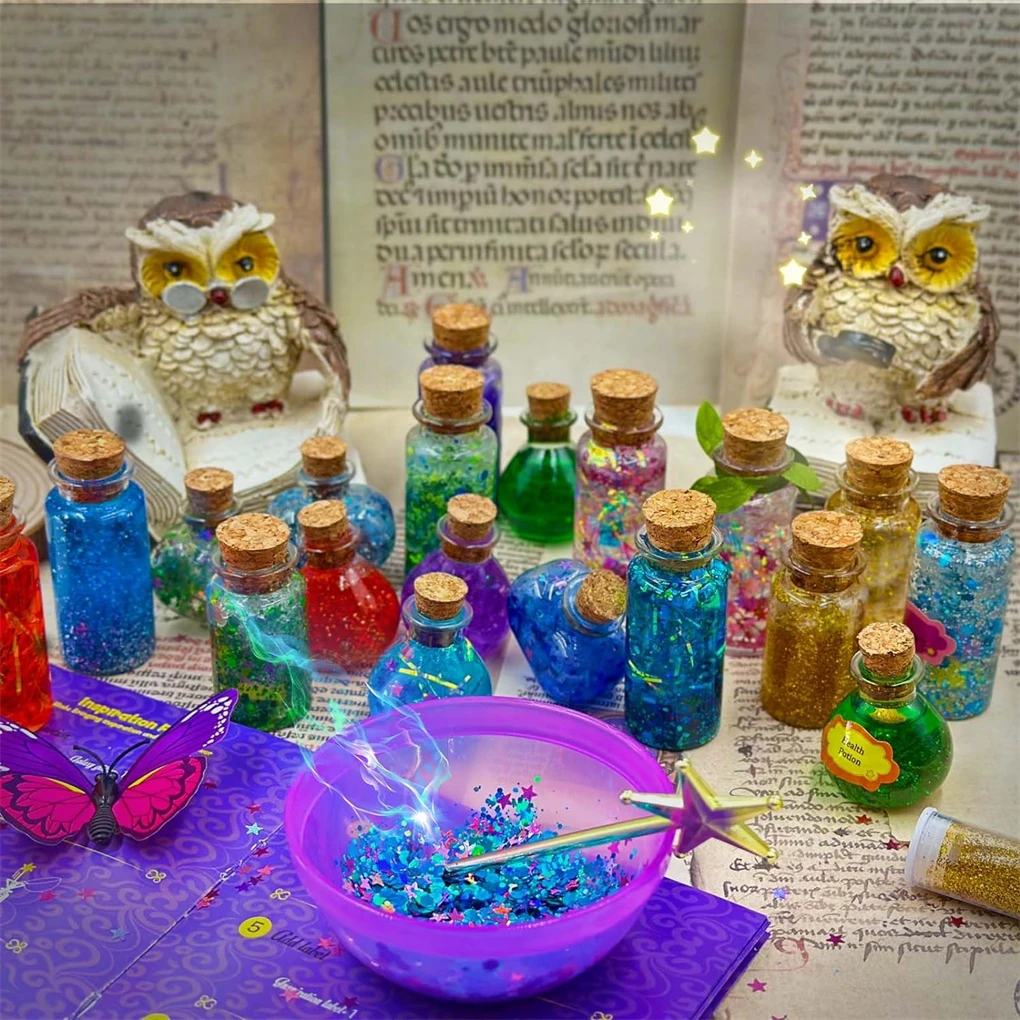 DIY Magical Potions DIY Handmade Toys Christmas Fairy Magic Potions Kit for Kids Halloween Decorations Toy 20/22 Bottles