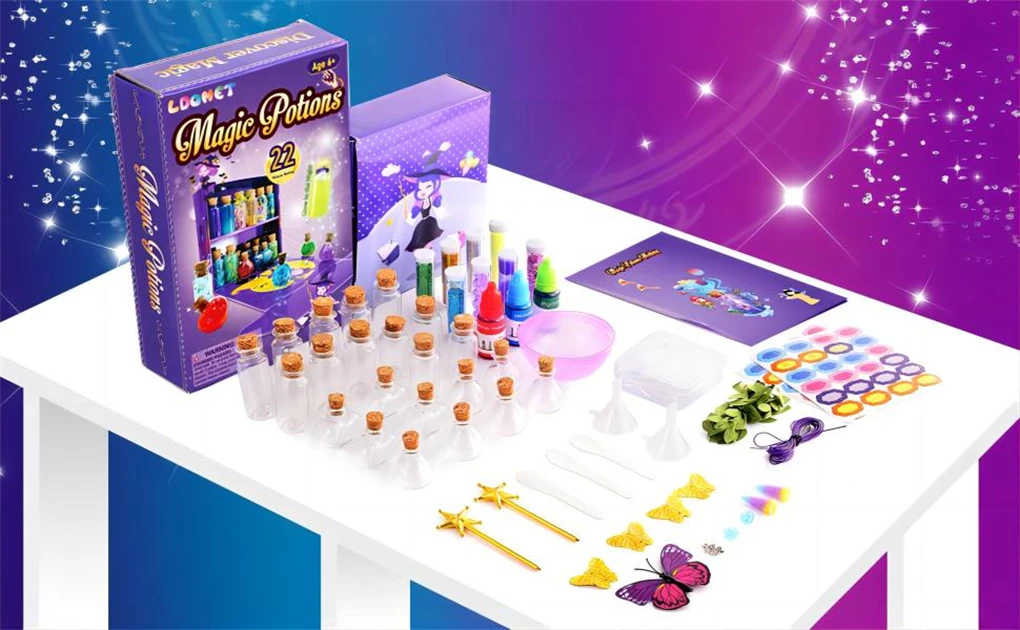 DIY Magical Potions DIY Handmade Toys Christmas Fairy Magic Potions Kit for Kids Halloween Decorations Toy 20/22 Bottles