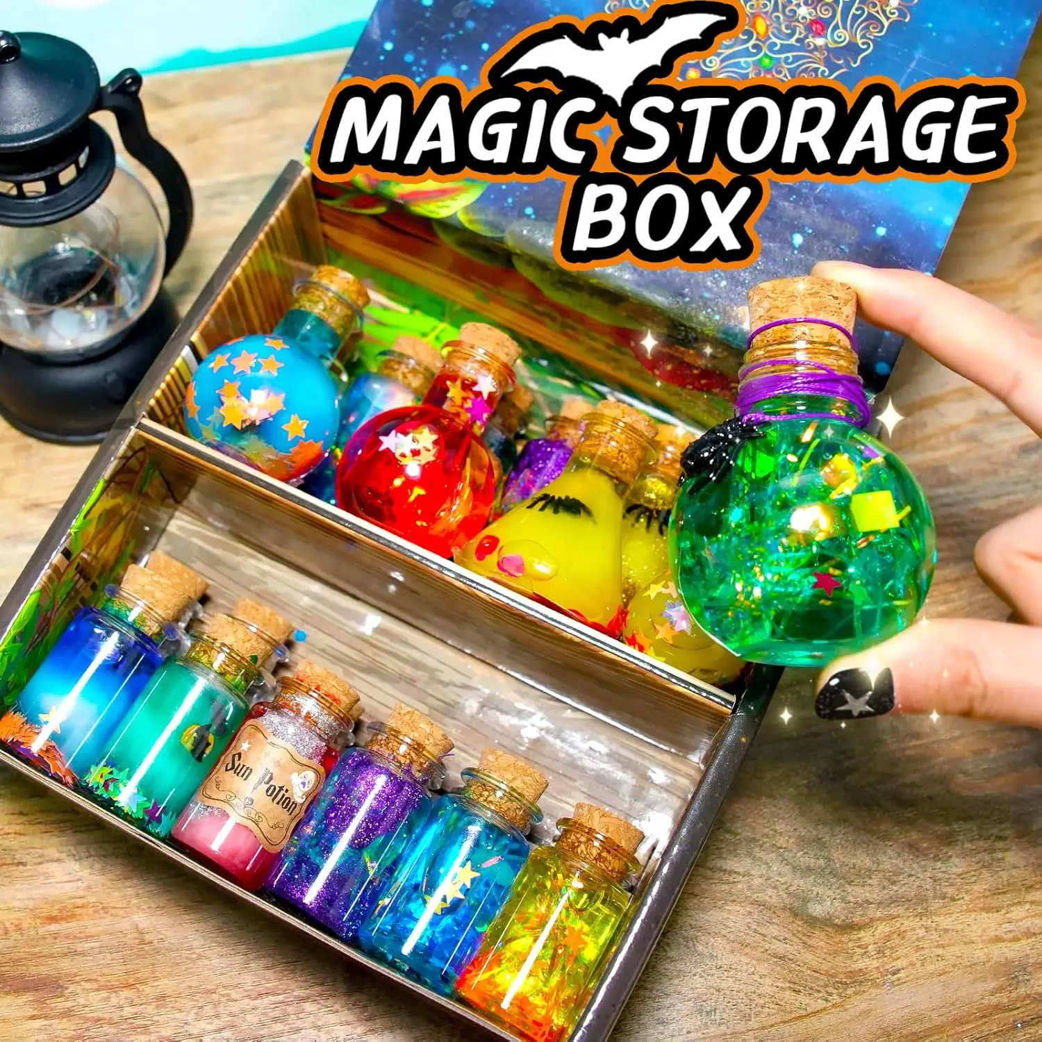 DIY Mixed Magic Wizard Potion Bottles Color Changing luminous Potions Art Craft Kit Kids Family Educational Toys Birthday Gifts