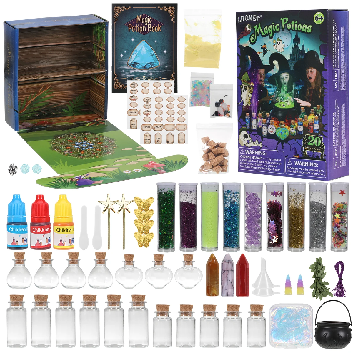 DIY Mixed Magic Wizard Potion Bottles Color Changing luminous Potions Art Craft Kit Kids Family Educational Toys Birthday Gifts