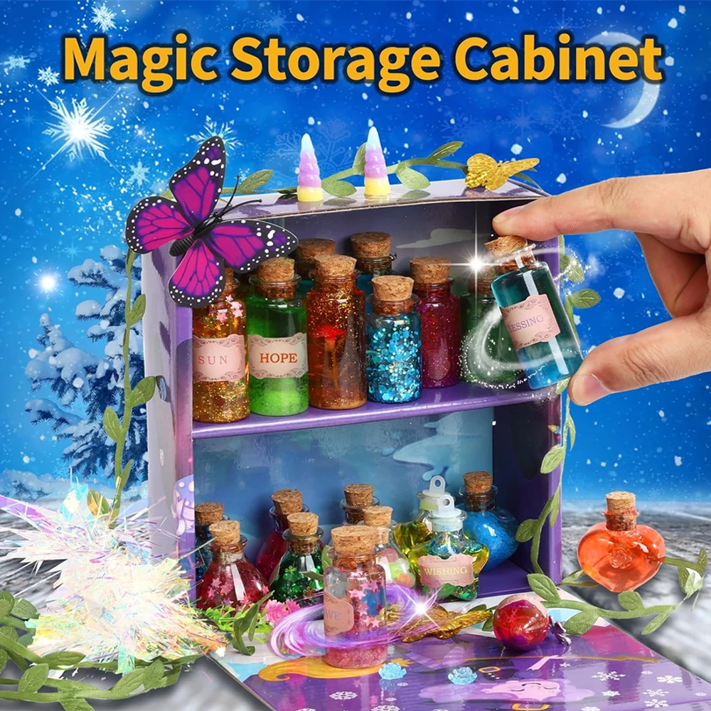 DIY Mixed Magic Wizard Potion Bottles Color Changing luminous Potions Art Craft Kit Kids Family Educational Toys Birthday Gifts