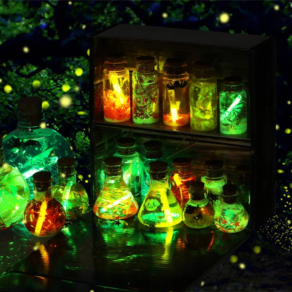 DIY Mixed Magic Wizard Potion Bottles Color Changing luminous Potions Art Craft Kit Kids Family Educational Toys Birthday Gifts