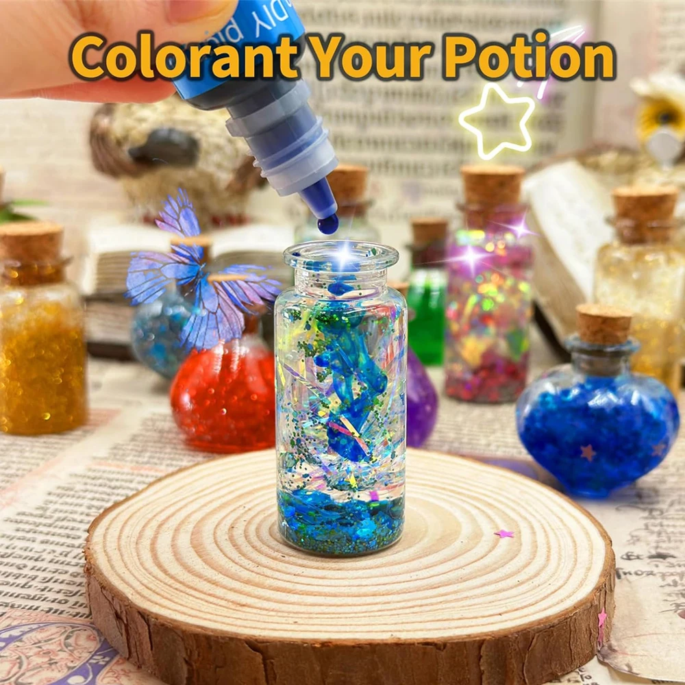 DIY Mixed Magic Wizard Potion Bottles Color Changing luminous Potions Art Craft Kit Kids Family Educational Toys Birthday Gifts