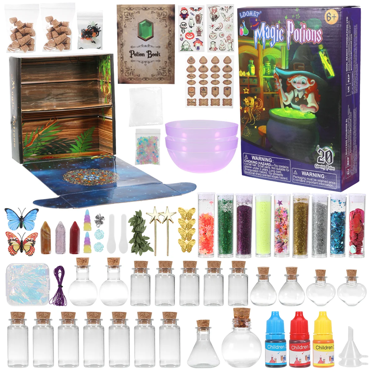 DIY Mixed Magic Wizard Potion Bottles Color Changing luminous Potions Art Craft Kit Kids Family Educational Toys Birthday Gifts
