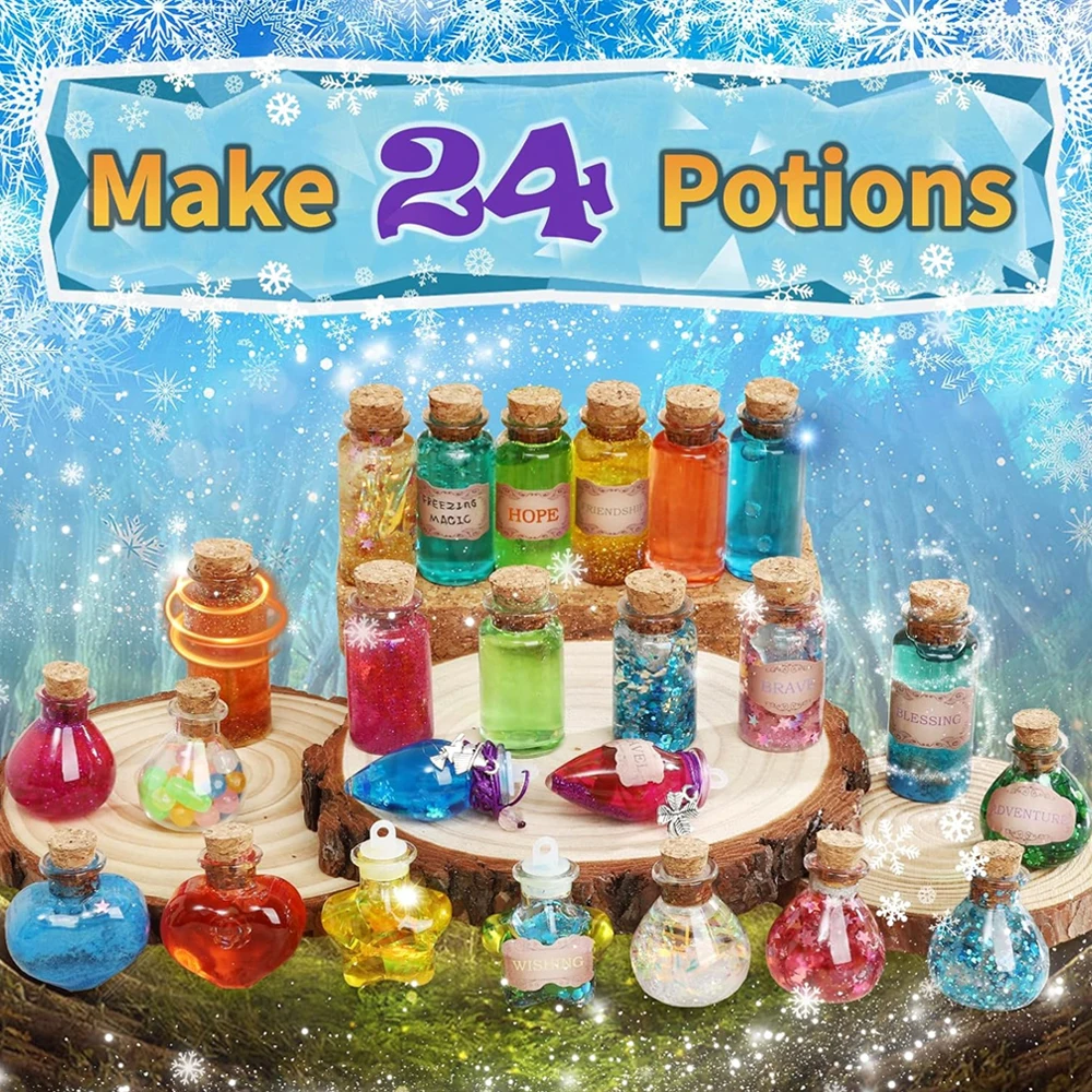 DIY Mixed Magic Wizard Potion Bottles Color Changing luminous Potions Art Craft Kit Kids Family Educational Toys Birthday Gifts