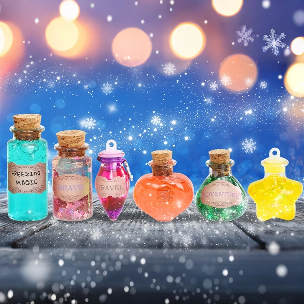 DIY Mixed Magic Wizard Potion Bottles Color Changing luminous Potions Art Craft Kit Kids Family Educational Toys Birthday Gifts
