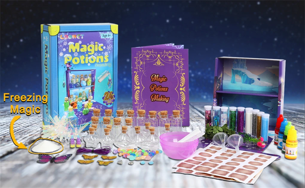 Fairy Magic Potions Kit Witch Glowing Magic Potion for Kids DIY Handmade Toys for Girl Kitchen Chemical Experiments DIY Handmade