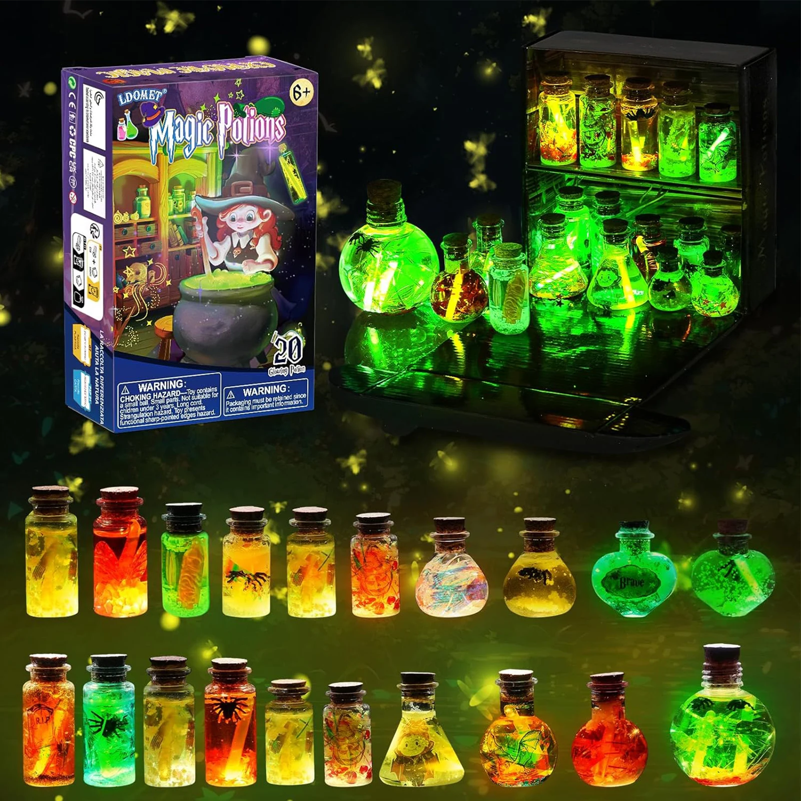 24pcs DIY Halloween Witch Magical Potions Fairy Mixies Potion Kits Christmas DIY Handmade Decors Creative Crafts Toys Fairy Magi 24pcs DIY Halloween Witch Magical Potions Fairy Mixies Potion Kits Christmas DIY Handmade Decors Creative Crafts Toys Fairy Magi