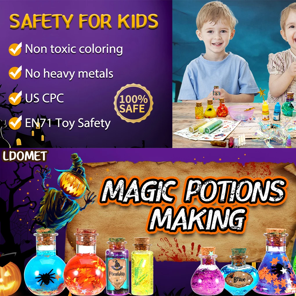 24pcs DIY Halloween Witch Magical Potions Fairy Mixies Potion Kits Christmas DIY Handmade Decors Creative Crafts Toys Fairy Magi 24pcs DIY Halloween Witch Magical Potions Fairy Mixies Potion Kits Christmas DIY Handmade Decors Creative Crafts Toys Fairy Magi