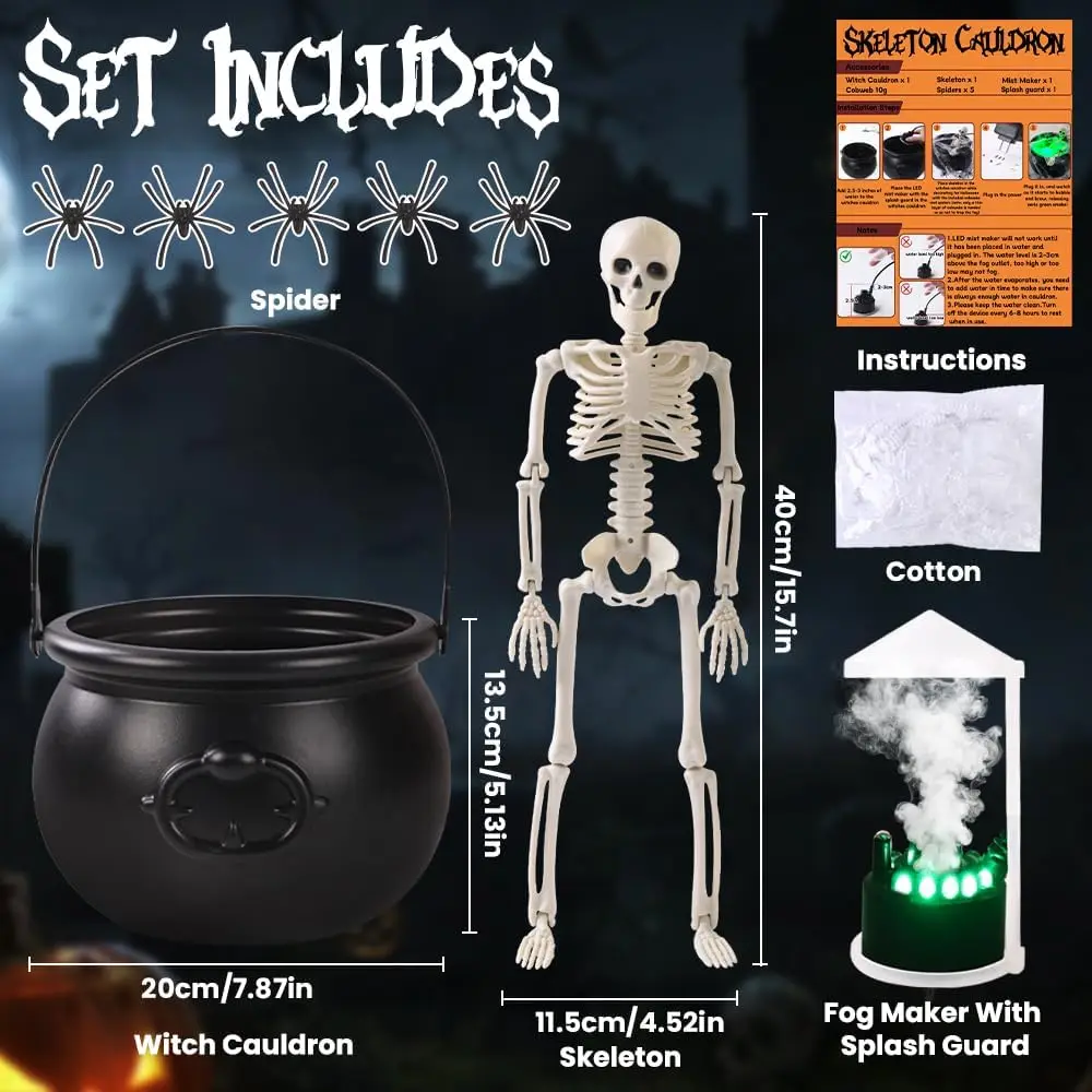 DIY Floating Potion Set with Witches Cauldron and Mist Maker - Spooky Vintage Black Plastic Bowl Hocus Pocus Party Decor DIY Floating Potion Set with Witches Cauldron and Mist Maker - Spooky Vintage Black Plastic Bowl Hocus Pocus Party Decor